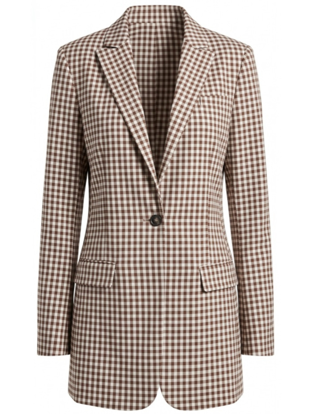 Favorite Daughter The Break-Up Blazer Brown Gingham Extra Large XL